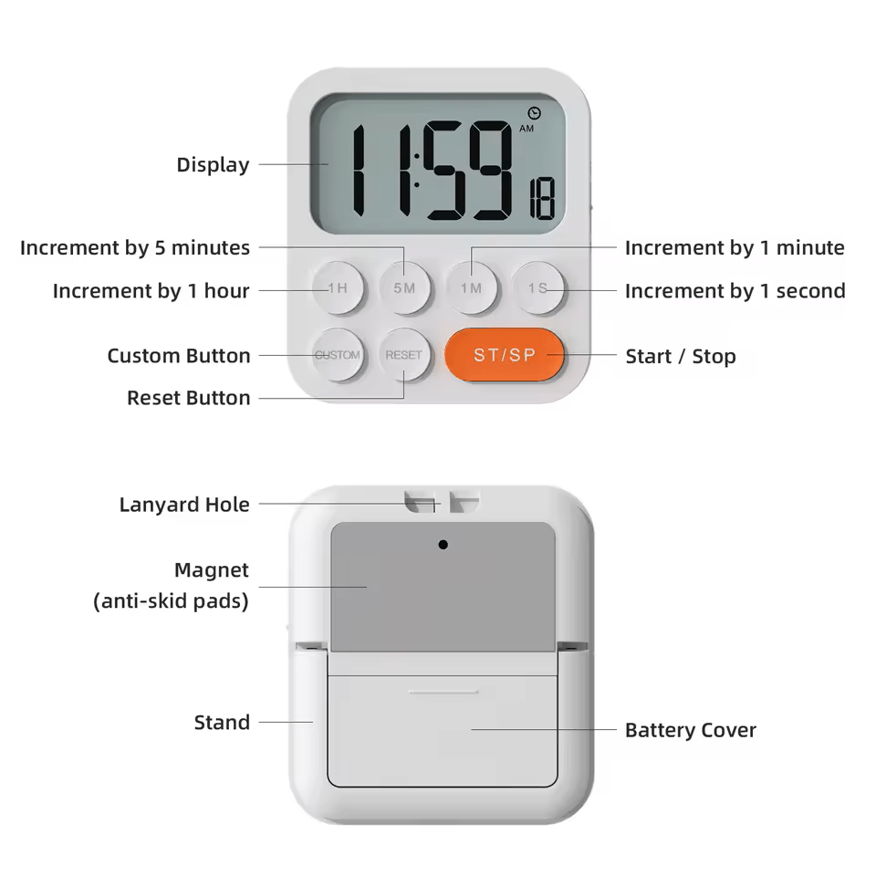 Digital Clock with Timer and countdown – RetroSector