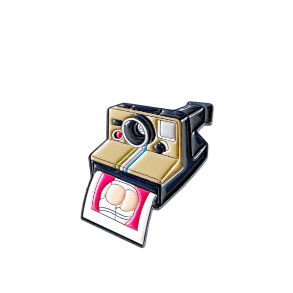 Polaroid Cartoon Enamel Metal Lapel Pin Brooch