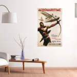 AEROMARITIME French African Vintage Travel Poster 1950 Poster