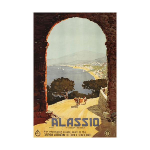 Alassio Italy Vintage Travel Poster 1929 Poster