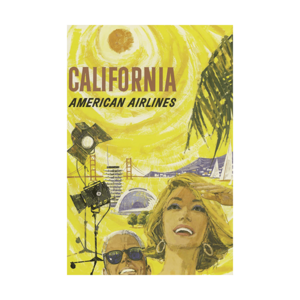 American Airlines California Boyle 1965 Poster
