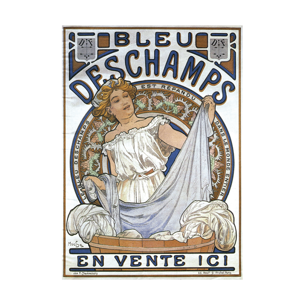Bleu Deschamps Alphonse Mucha Art Nouveau Vintage Poster 1897 Poster