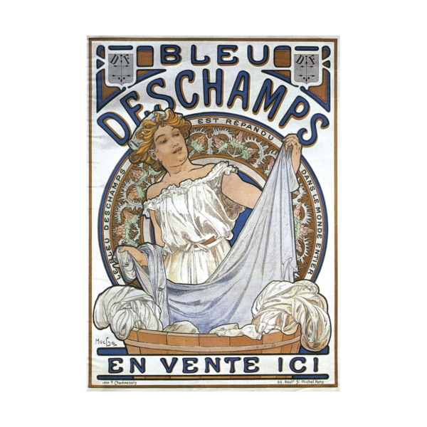 Bleu Deschamps Alphonse Mucha Art Nouveau Vintage Poster 1897 Poster