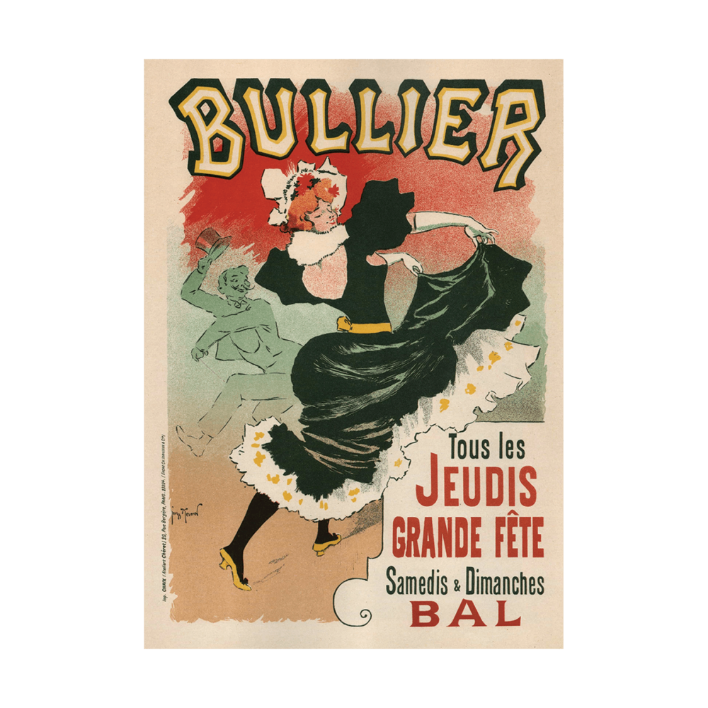 Bullier Theater Vintage Poster Art Nouveau Style 1899 Poster