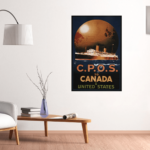 CPOS to Canada United States Vintage Travel Poster 1920 Poster