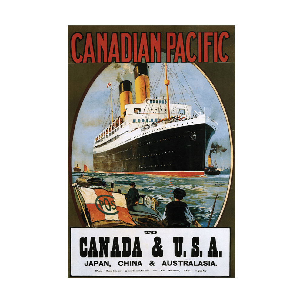 Canadian Pacific Canada to USA travel Poster Poster