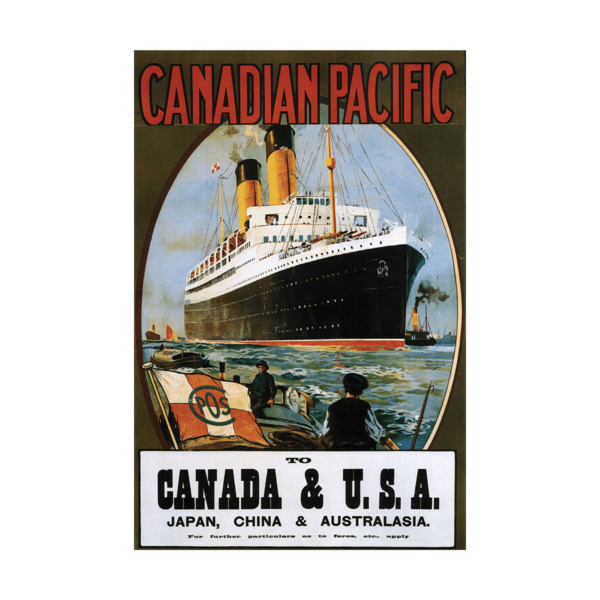 Canadian Pacific Canada to USA travel Poster Poster