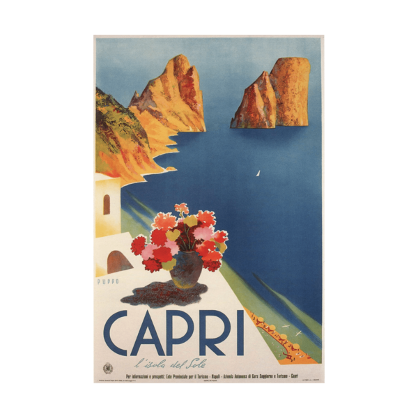 Capri Vintage Art Poster 1952 Poster
