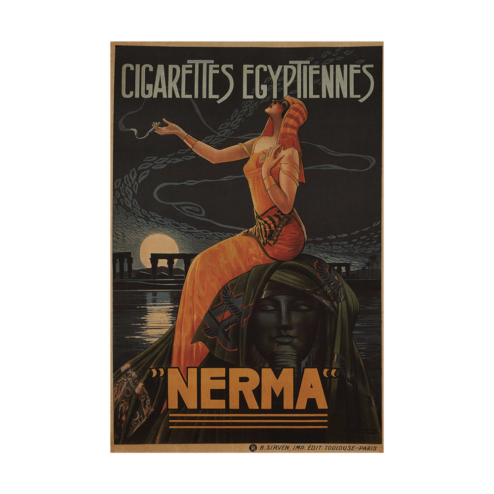 Cigarettes Egyptiennes Nerma Gaspar Camps 1924 Poster