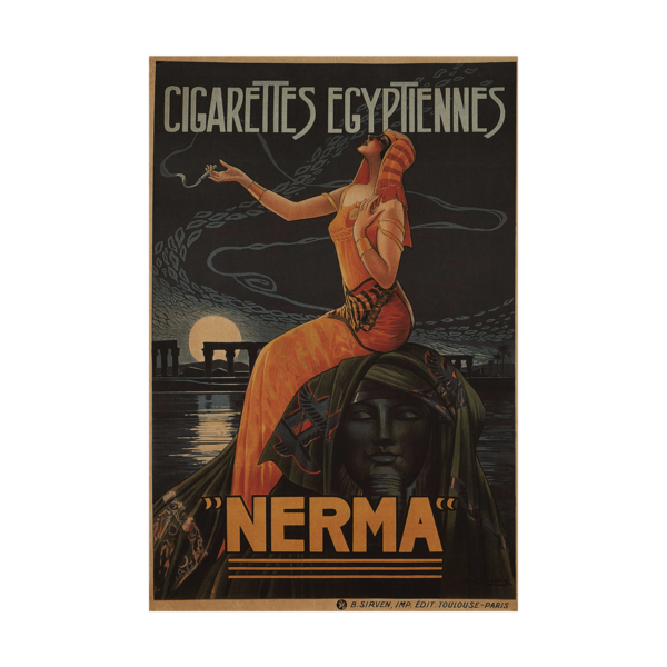 Cigarettes Egyptiennes Nerma Gaspar Camps 1924 Poster