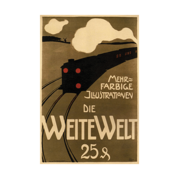 Die Weite Welt Edmund Edel 1900s Poster