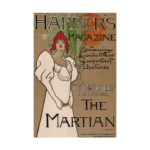 Harpers Magazine Du Mauriers The Martian Art Nouveau Vintage Ad Poster 1898 Poster