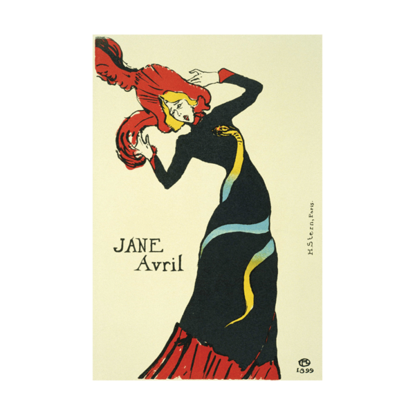 Jane Avril Queen of Montmartre and The Moulin Rouge Vintage Ad Poster Poster