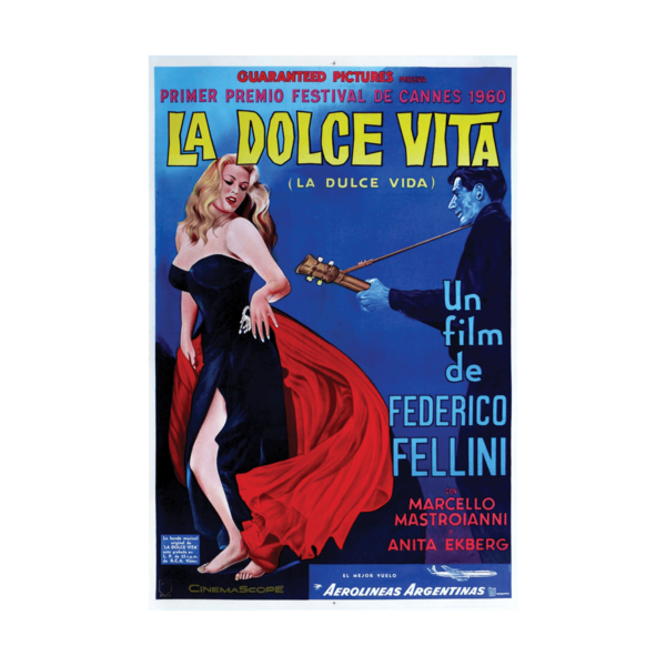 La Dolce Vita Vintage Film Poster 1960 Poster