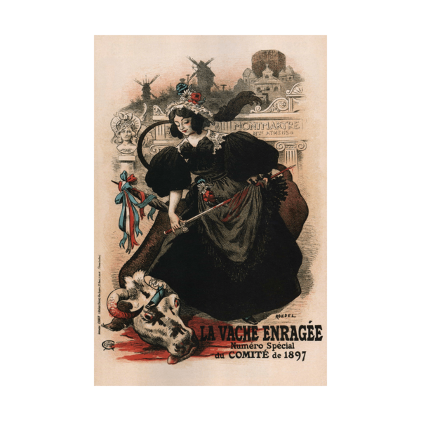 La Vache Enragee Art Nouveau Vintage French Advertising Poster 1897 Poster