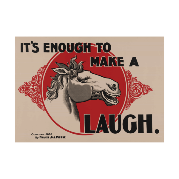 Laughing Horse Francis James Piesse 1896 Poster
