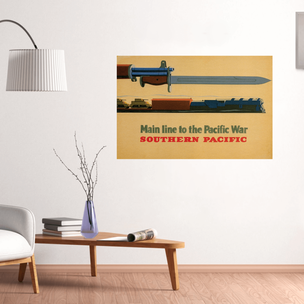 Main line to the Pacific War Southern Pacific George Lerner Lyman Power 1943 Poster