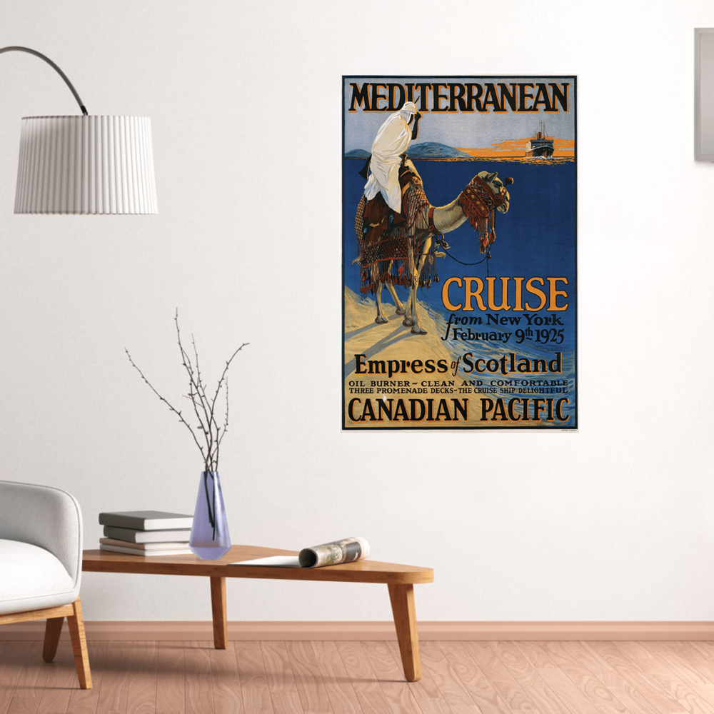 Mediterranean cruise advertising canvas print poster 1925 Poster