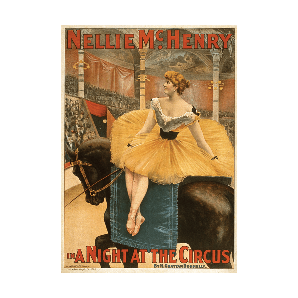 Nellie McHenry A night at the circus by H Grattan Donnelly 1893 Theater Poster Poster