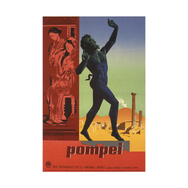 Pompei Vintage Poster 1955 Poster