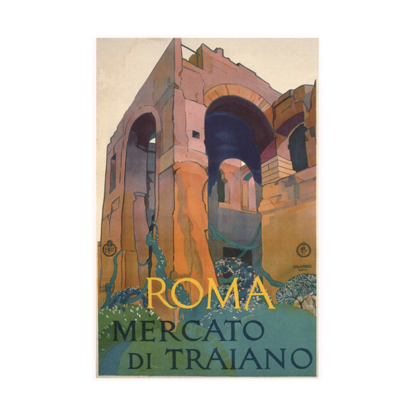 Rome Old Ruins 1920s Poster