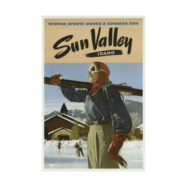 Sun Valley Idaho Winter Sports Under A Summer Sun 1940s Poster