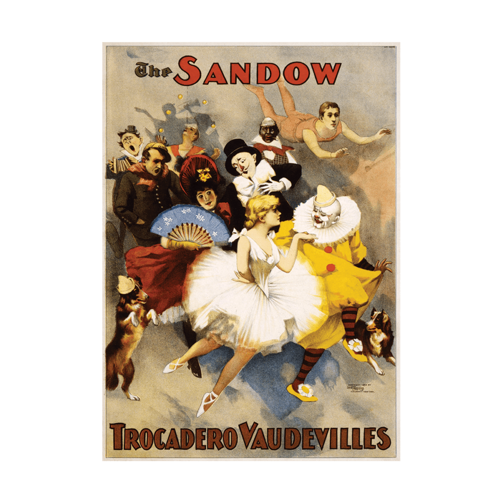 The Sandow Trocadero Vaudevilles Theater Ad Poster 1894 Poster