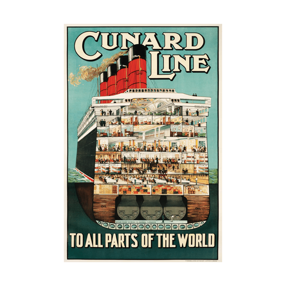 To all the parts of the world cunard line Poster