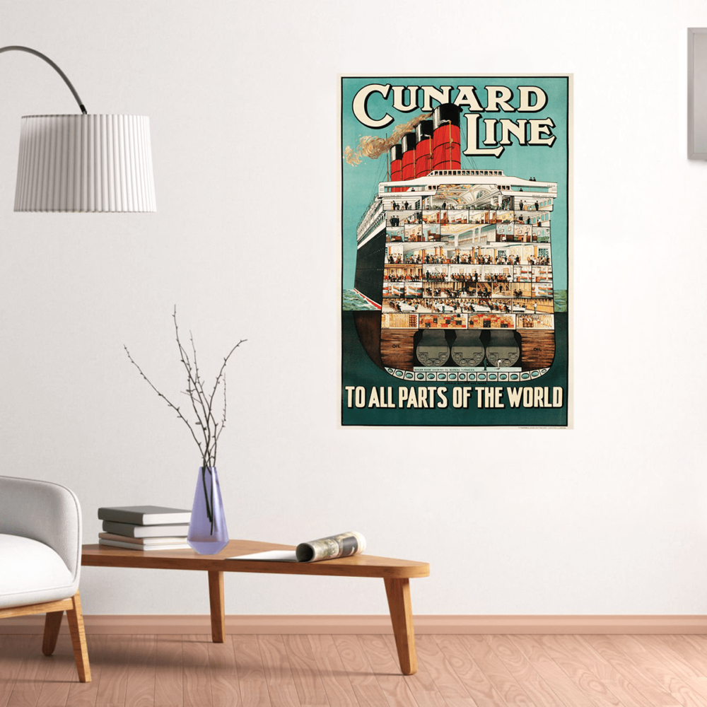 To all the parts of the world cunard line Poster