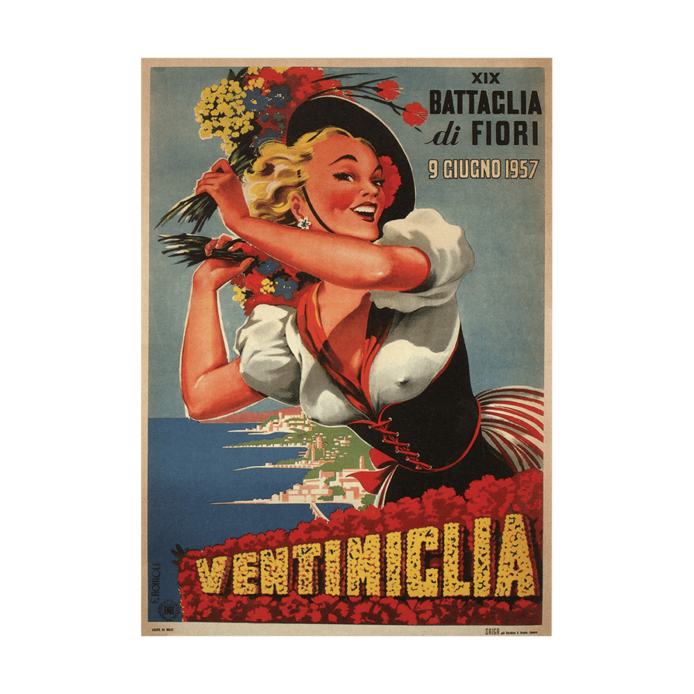 Ventimiglia Italian Poster Filippo Romoli 1957 Poster