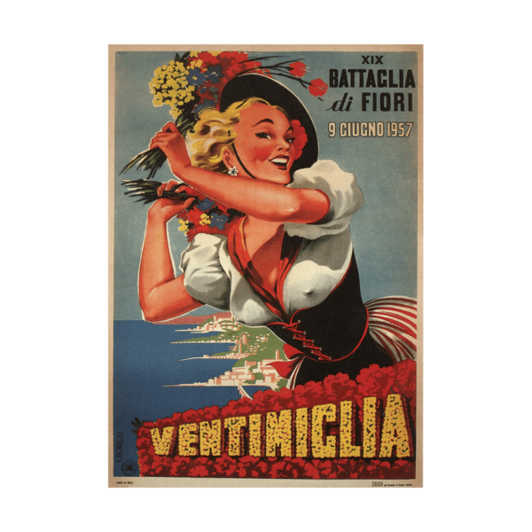 Ventimiglia Italian Poster Filippo Romoli 1957 Poster
