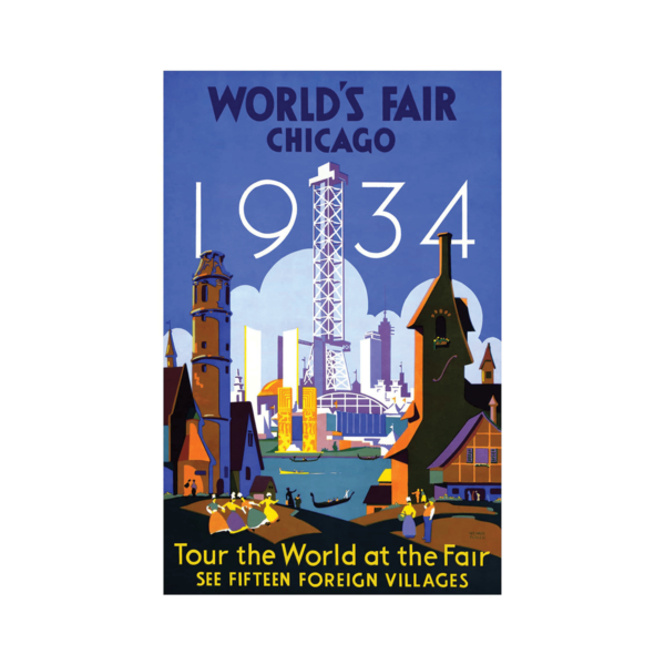 Worlds Fair Chicago Weimer Pursell 1934 Poster